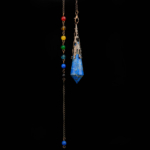 Lapis Lazuli Doğal Taş Bronz Vogel Pandül (Sarkaç) - Görsel 5