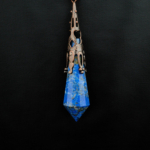 Lapis Lazuli Doğal Taş Bronz Vogel Pandül (Sarkaç) - Görsel 6