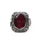 Yakut Doğal Taş Gümüş Unisex (Erkek/Kadın) Yüzük (16ct) - Görsel 3