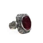 Yakut Doğal Taş Gümüş Unisex (Erkek/Kadın) Yüzük (16ct) - Görsel 4