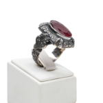 Yakut Doğal Taş Gümüş Unisex (Erkek/Kadın) Yüzük (16ct) - Görsel 5