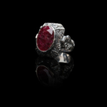 Yakut Doğal Taş Gümüş Unisex (Erkek/Kadın) Yüzük (16ct) - Görsel 6