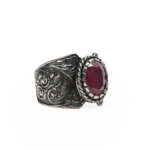 Yakut Doğal Taş Gümüş Unisex (Erkek/Kadın) Yüzük (4ct) - Görsel 4