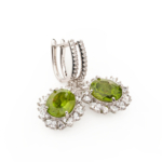 Zebercet (Peridot) Doğal Taş Gümüş Küpe (8.20ct) - Görsel 2