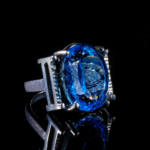 Blue Topaz Doğal Taş Gümüş Bayan Yüzük - Görsel 5