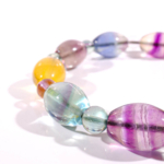 7A Kalite Multi Rainbow Florit Doğal Taş Bileklik (10-14mm) - Görsel 3