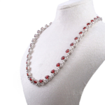 Garnet (Lal) Doğal Taş Gümüş Bayan Kolye - Görsel 4
