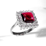 Lal (Garnet) Doğal Taş Gümüş Bayan Yüzük (7ct) - Görsel 3