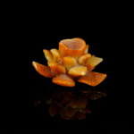 Kalsedon Agate Doğal Taş Özel El Oyması Lotus Çiçeği Obje - Görsel 4