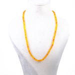 Orijinal Kehribar Taşı Bayan Kolye (3-4mm) - Görsel 2