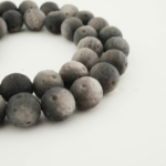 Özel Silver Obsidyen Doğal Taş Dizi (8-9mm) - Görsel 4