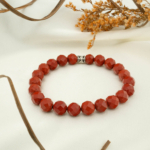 Kırmızı Jasper Doğal Taş Faset Bileklik (8mm)