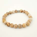 Kahverengi Jasper Faset Kesim Doğal Taş Bileklik (8mm) - Görsel 2