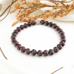 Lal (Garnet) Taşı Faset Kesim Bileklik (6mm)