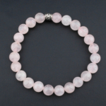 Madagaskar Pembe Kuvars Doğal Taş Bileklik (8mm) - Görsel 3