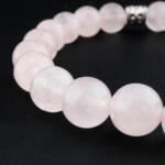 Madagaskar Pembe Kuvars Doğal Taş Bileklik (8mm) - Görsel 4