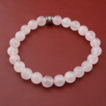 Madagaskar Pembe Kuvars Doğal Taş Bileklik (8mm) - Görsel 5