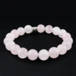 Madagaskar Pembe Kuvars Doğal Taş Bileklik (10mm) - Görsel 2