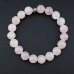 Madagaskar Pembe Kuvars Doğal Taş Bileklik (10mm) - Görsel 3