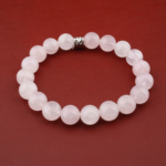 Madagaskar Pembe Kuvars Doğal Taş Bileklik (10mm) - Görsel 5