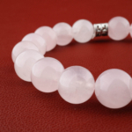 Madagaskar Pembe Kuvars Doğal Taş Bileklik (10mm) - Görsel 6