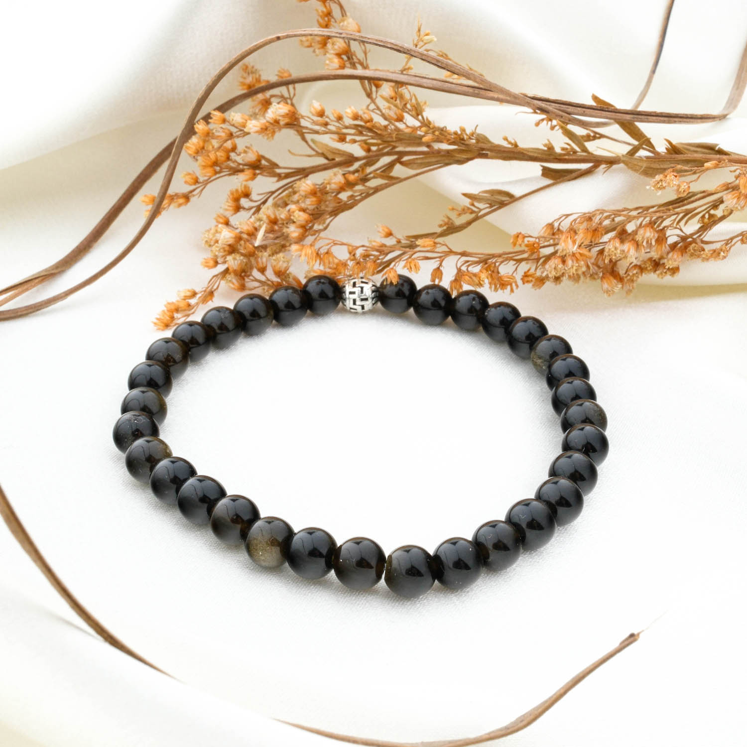 konya-dogal-tas-evi-dogal-tas-bileklik-4-0-1.jpg Gold Obsidyen Doğal Taş Bileklik (6mm) - Görsel 1