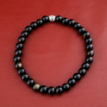 Gold Obsidyen Doğal Taş Bileklik (6mm) - Görsel 5