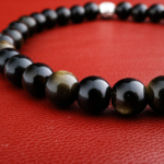Gold Obsidyen Doğal Taş Bileklik (6mm) - Görsel 6