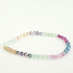 5A Kalite Rainbow Florit Doğal Taş Dizi (10mm) - Görsel 2