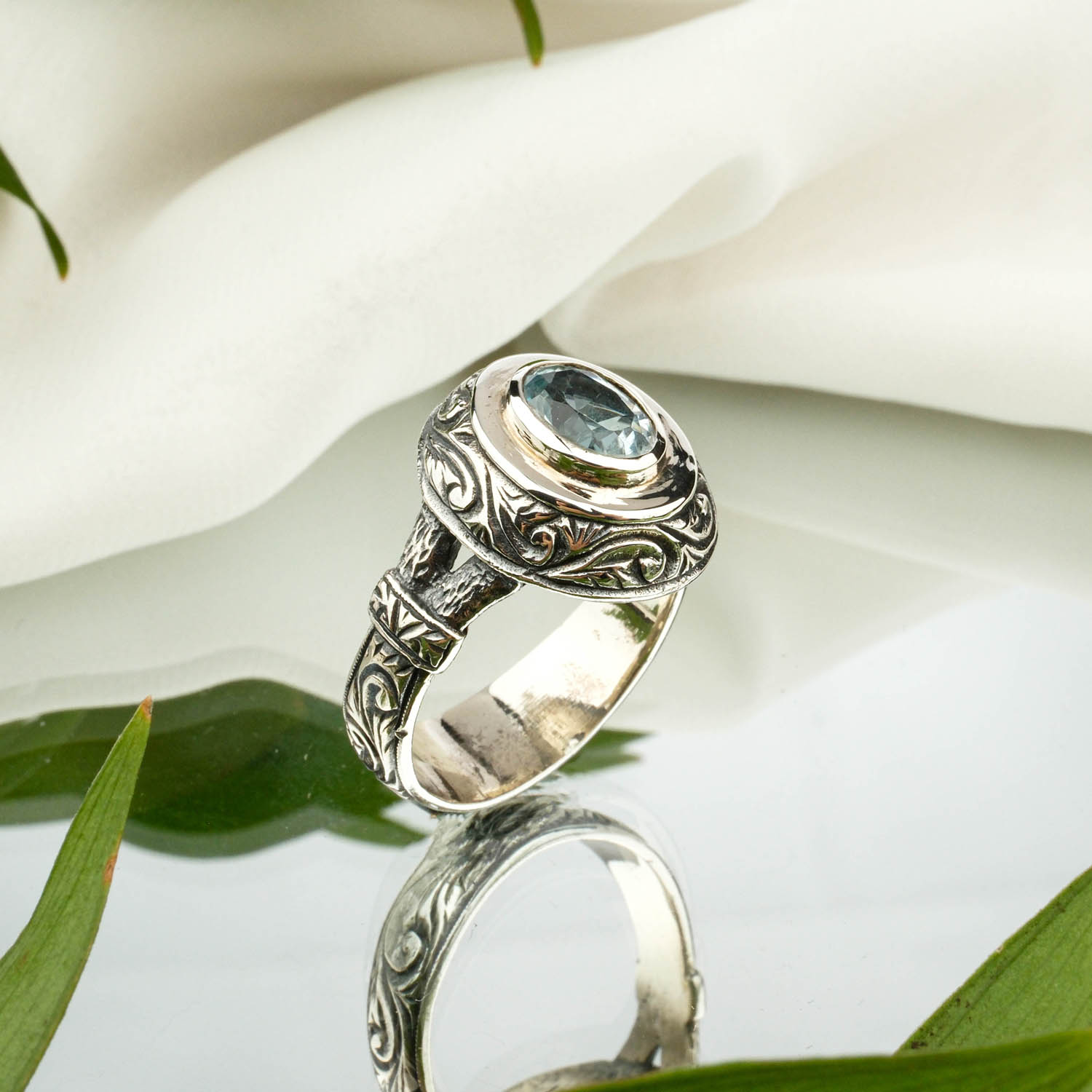 konya-dogal-tas-evi-gumus-yuzuk-8-0.jpg Blue Topaz Doğal Taş Gümüş Erkek Yüzük - Görsel 1