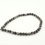 Özel Silver Obsidyen Doğal Taş Dizi (8-9mm) - Görsel 2