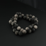 Özel Silver Obsidyen Doğal Taş Dizi (8-9mm) - Görsel 7