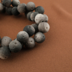 Özel Silver Obsidyen Doğal Taş Dizi (8-9mm) - Görsel 6