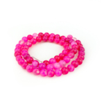 Pembe Akik Doğal Taş Dizi (6mm) - Görsel 2