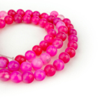 Pembe Akik Doğal Taş Dizi (6mm) - Görsel 3