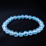 7A+ Kalite Blue Topaz Doğal Taş Bileklik (6-7mm) - Görsel 5