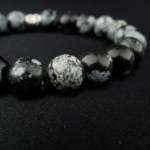 Kar Obsidyen Doğal Taş Bileklik (8mm) - Görsel 6