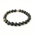 Gold Obsidyen Doğal Taş Faset Kesim Bileklik (8mm) - Görsel 2
