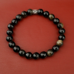 Gold Obsidyen Doğal Taş Faset Kesim Bileklik (8mm) - Görsel 5