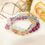 5A+Kalite Rainbow Florit Doğal Taş Dizi (8mm)