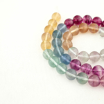 5A+Kalite Rainbow Florit Doğal Taş Dizi (8mm) - Görsel 3