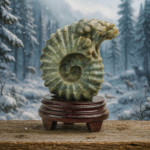 Labradorit Doğal Taş Ammonite Ham Obje