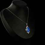 El Yapımı Lapis Lazuli Taşı 925 Ayar Gümüş Erkek / Kadın (Unisex) Kolye - Görsel 4