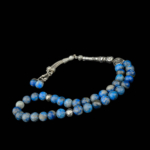 Orijinal Lapis Lazuli Doğal Taş 33 Metal Tesbih (8mm) - Görsel 5