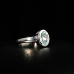 Blue Topaz Taşı 925 Ayar Gümüş Tasarımlı Bayan Yüzük - Görsel 4