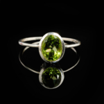 Zebercet (Peridot) Taşı 925 Ayar Gümüş Bayan Yüzük - Görsel 4