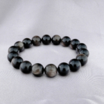5A+Kalite Orijinal Silver Obsidyen Doğal Taş Bileklik (12mm) - Görsel 5