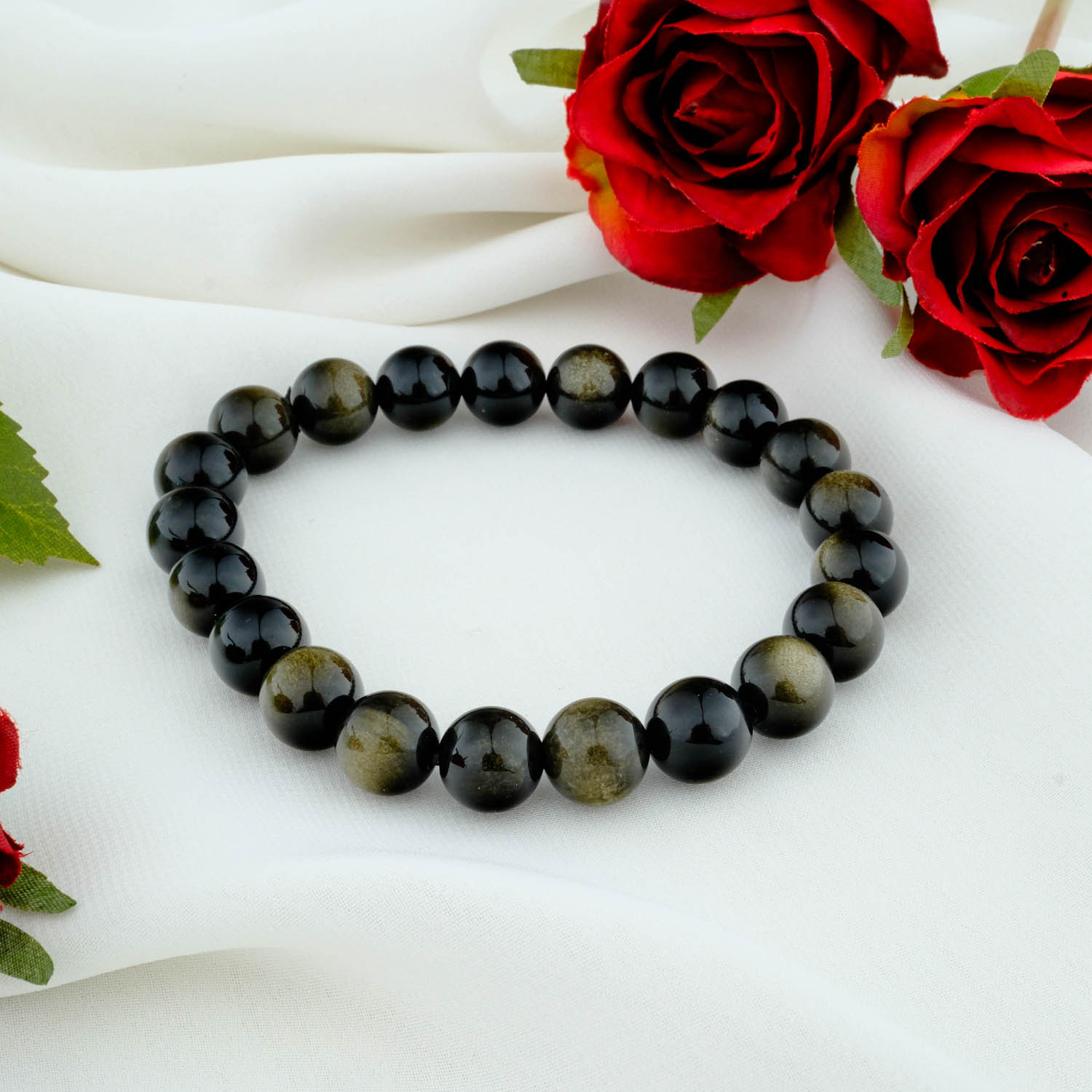 konya-dogaltas-evi-obsidyen-bileklik-4-0.jpg 5A+Kalite Orijinal Gold Obsidyen Doğal Taş Bileklik (10mm) - Görsel 1