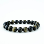 5A+Kalite Orijinal Gold Obsidyen Doğal Taş Bileklik (10mm) - Görsel 2
