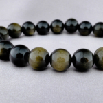 5A+Kalite Orijinal Gold Obsidyen Doğal Taş Bileklik (10mm) - Görsel 6